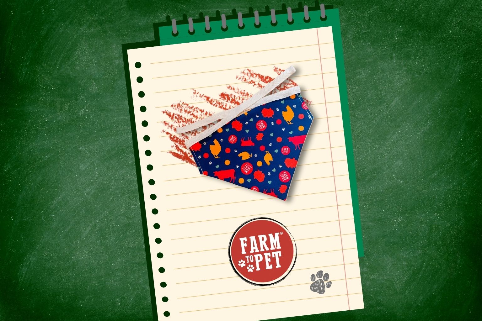 string tie dog bandana from Farm to Pet